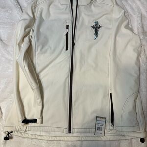 Cowgirl Hardware Jacket with Embellished Cross Women's